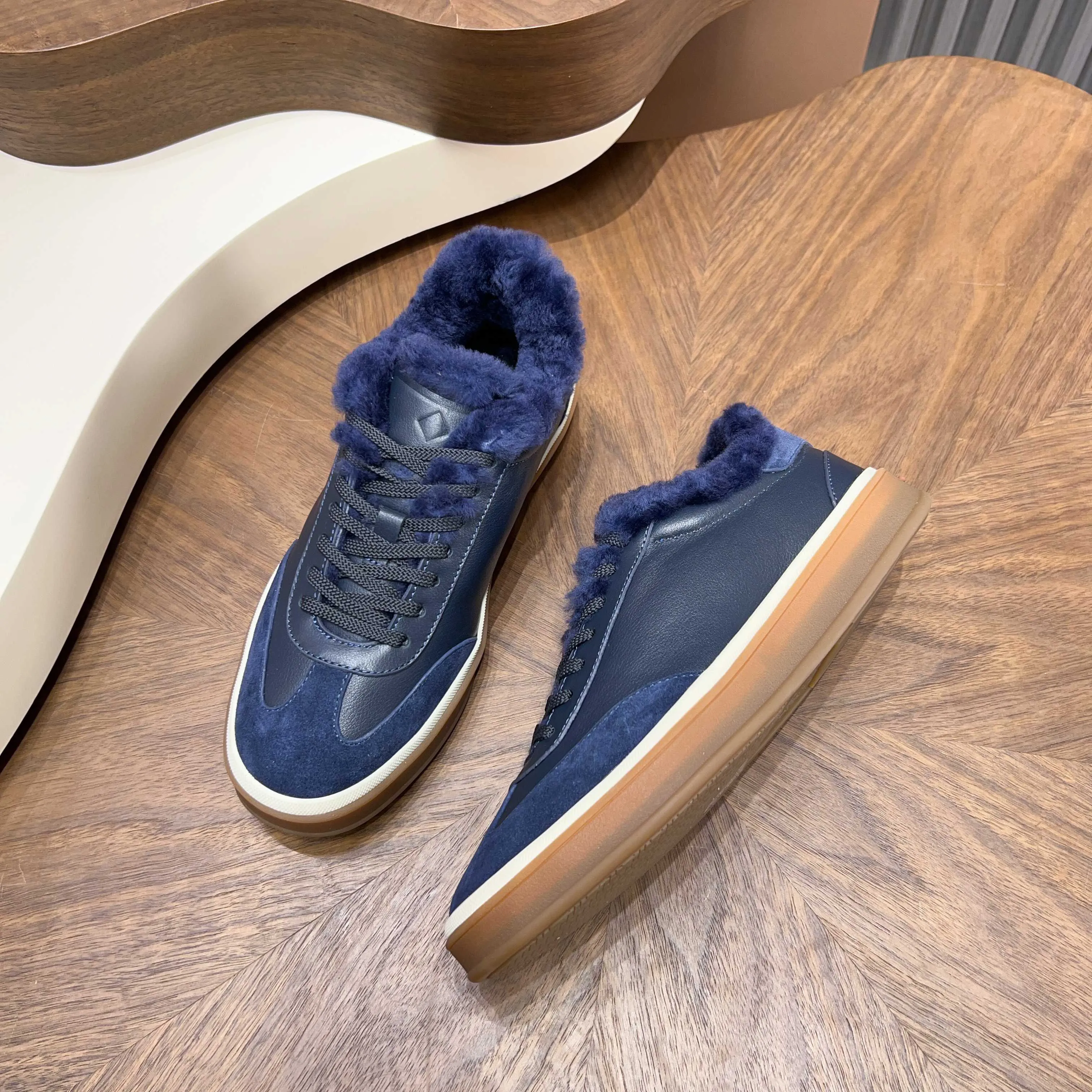 💰740 Loro Piana - Classic casual wool shoes, men's lace-up casual shoes and sneakers, high-quality lightweight and comfortable fabrics, suitable for outdoor leisure, the color is young and energetic, and it looks great with sportswear or casual suits! Code number: 39-44 (45, 46, can be customized)